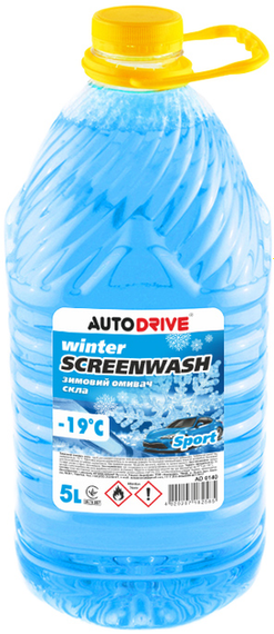 Омиватель зимовий AUTO DRIVE WINTER SCREEN WASH -19 °С ПЕТ 5 л AD0140