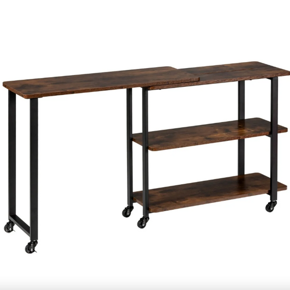Стол L-образный Costway King вращающийся в стиле Loft | Зображення 5