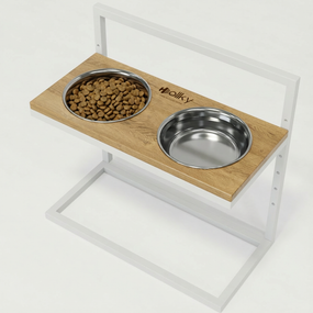 Миски на регулируемой подставке для больших собак Hollky Flex L (2 × 1.8 л) FL-502850-WHNT