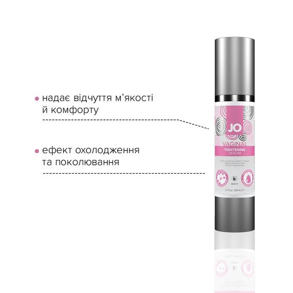 Гель для звуження піхви System JO Vaginal Tightening Serum (50 мл) з охолоджувально-вібрувальним еф. | Зображення 2