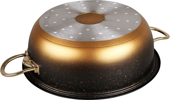 Мантоварка пароварка O.M.S. Collection 6091-C 30см 6,4л с гранитным покрытием 6 предметов Черный (Турция) | Зображення 8