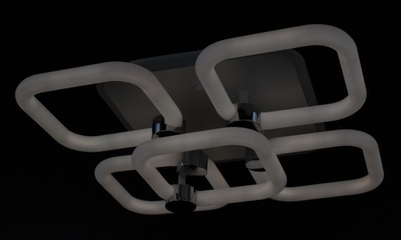 Люстра світлодіодна стельова LED світильник для квартири на стелю лед з пультом 26949 Білий 12х39х39 см. | Зображення 4