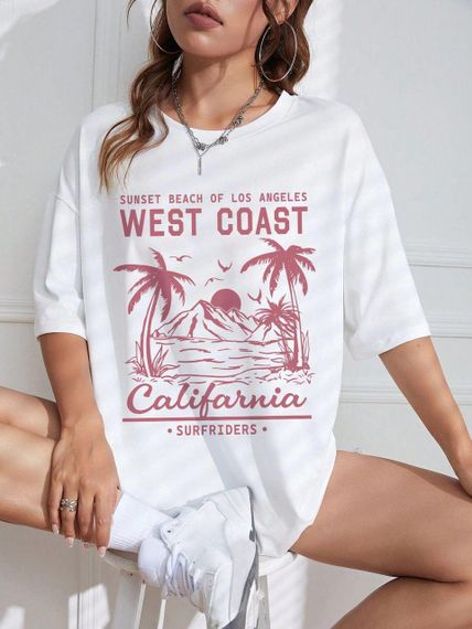 Футболка жіноча з принтом повсякденна XL Білий