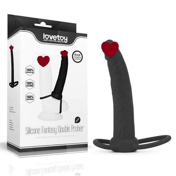 Насадка для подвійного проникнення - Anal Indulgence Collection Silicone Fantasy Double Prober Sex Aura