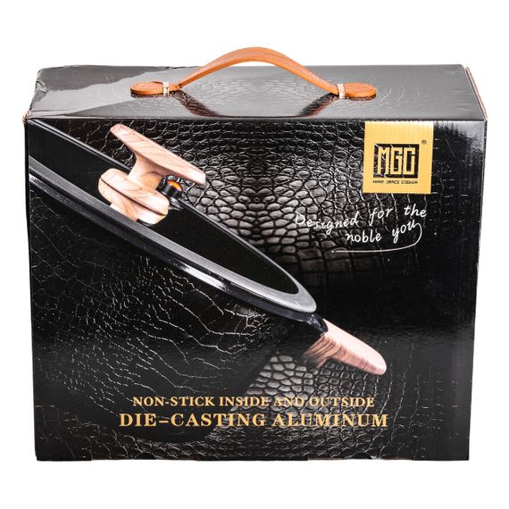 Алюминиевая сковорода 1 л с керамическим антипригарным покрытием Ø 20 см черная MGC HP-4-456B | Зображення 6