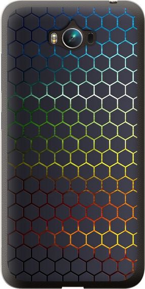 Чехол на Asus ZenFone Max ZC550KL Переливающиеся соты "498u-271-17620"