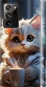 Чохол на Samsung Galaxy Note 20 Ultra Білий кіт "5646m-2051-2448"