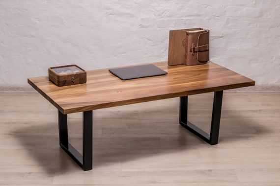 Стильный кофейный стол EcoWalnut с прямоугольными краями M (орех) | Зображення 7