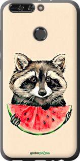 Чохол на Huawei Honor V9 / Honor 8 Pro Єнотик з кавуном "4605u-1246-2448"