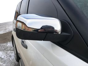 Накладки на дзеркала (2 шт, нерж) Carmos - Турецька сталь для Range Rover III L322 2002-2012 рр