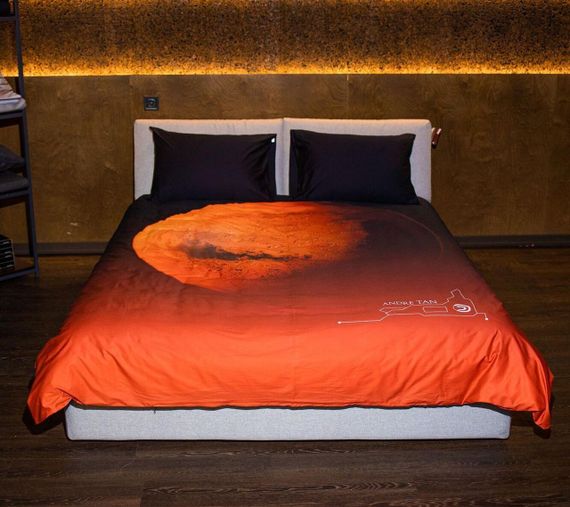 Дизайнерський комплект постільної білизни SoundSleep by AndreTAN Чоловіки з Марса сатин євро 200х220 см (51714705) | Зображення 7