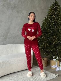 Женская пижама (3316) Бордовый M