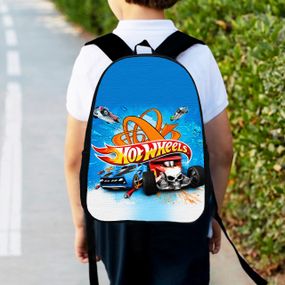 Рюкзак детский  Хот Вилс "Hot Wheels" 34х27см,городской ранец для мальчика с принтом (00396)