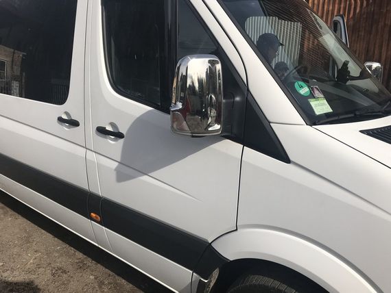 Накладки на дзеркала (2 шт) Хромований пластик для Mercedes Sprinter 2006-2018 рр | Зображення 7