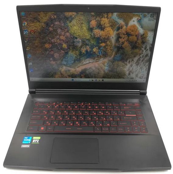 Ноутбук MSI GF63 |15,6"FHD, IPS, 144Гц/i5-11400H/8GB/RTX 3050 4GB/512 SSD Б/У