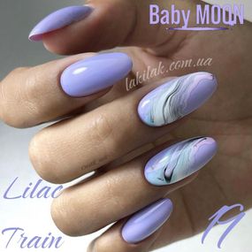 Гель-лак BABY MOON Lilac Train №19 волошково-бузковий, 6 мл