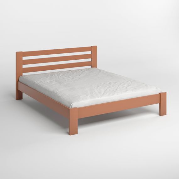 Двоспальне дерев&#039;яне ліжко Mebigrand Колумбія Коричневий (RAL8025) 180х190 см (MBG-3331) | Зображення 1