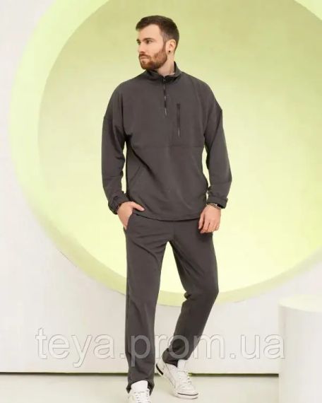 Спортивний костюм колір темно-сірий розміри XXL, S, 3XL, L, M, XL FI_009525