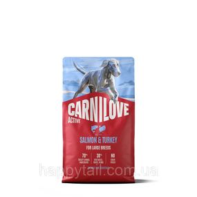 Беззерновий сухий корм Carnilove для дорослих собак великих порід лосось та індичка 4 кг (арт. 173695)
