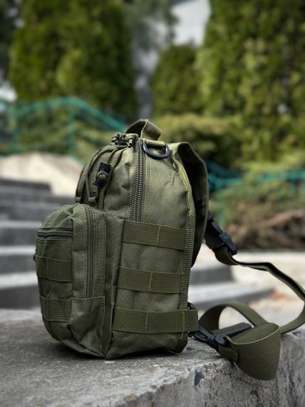 Сумка тактична на моллі через плече Олива підсумок тактичний з ременем через плече | Зображення 6
