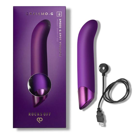 Вібратор для точки G Rocks Off Chaiamo G Purple, 10 режимів Sex Aura | Зображення 3