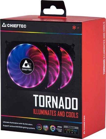 Кулер для корпуса Chieftec TORNADO (CF-3012-RGB) (CF-3012-RGB) | Зображення 8