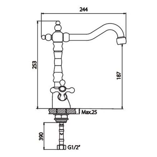 Змішувач для кухні Haiba ODYSSEY 777 (HB0318) | Зображення 1
