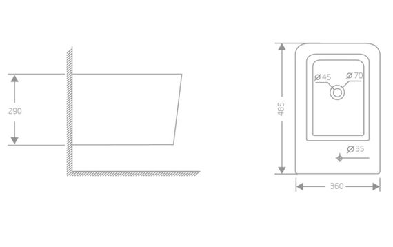 Біде підвісне Qtap Crow QT05555371W | Зображення 1