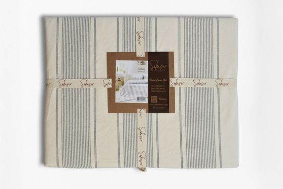 Постельное белье Saheser Stonewashed Ranforce 200 х 220 см Nenas Antrasit | Зображення 4