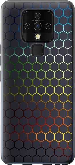 Чехол на Tecno Camon 16 SE CE7j Переливающиеся соты "498u-2398-17620"