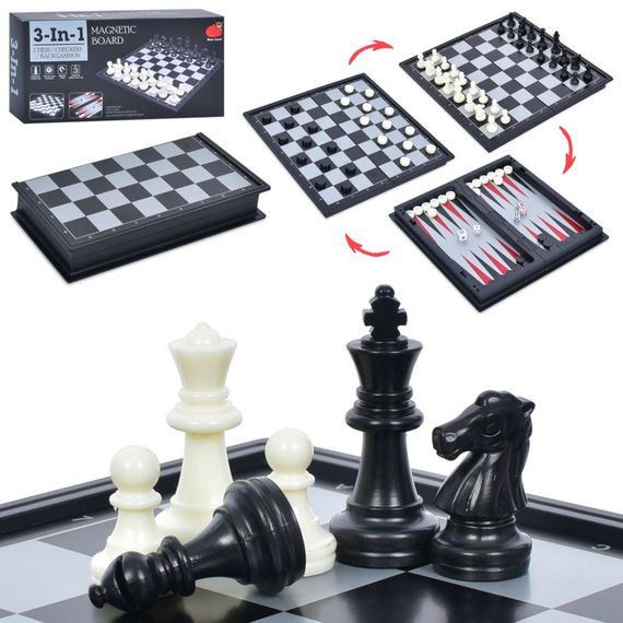 Магнітні шахи 3 в 1 20160 нарди, шахи, шашки | Зображення 1