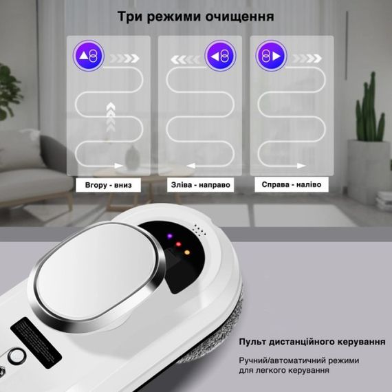 Робот для мойки окон IXIU Glass Cleaning Robot с пультом дистанционного управления | Зображення 5