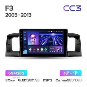 Штатна магнітола Teyes CC3 6+128 Gb BYD F3 1 2005-2013 9"