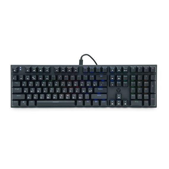 Клавіатура USB Fantech MK855RGB, довжина кабелю 135см, (Eng/Укр/Рус), Black, 108к, Q10