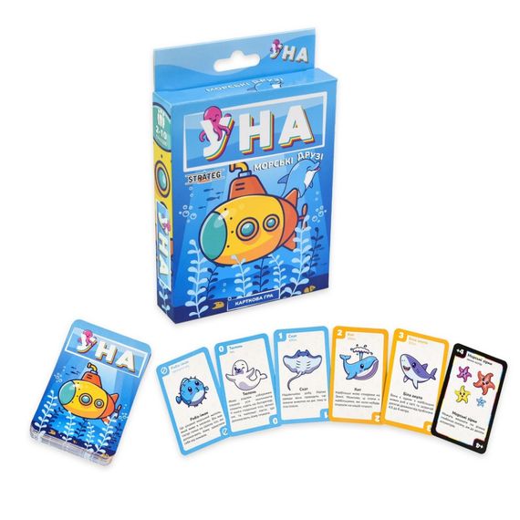 Карточная игра "УНА морские друзья" 30449 на украинском языке 108 карточек | Зображення 1