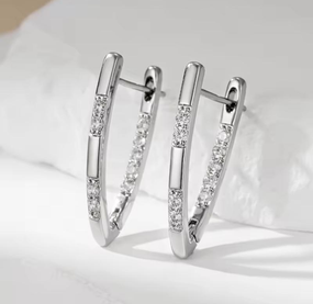 Сережки с камешками, сережки с камушками, сережки конго, сережки кольца, сережки геометрия, серьги, серёжки