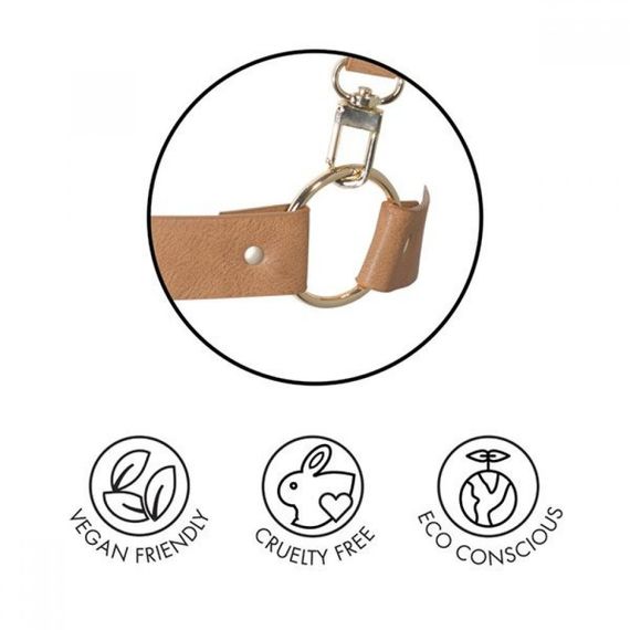 Пара браслетів на зап'ясті та палець Bijoux Indiscrets MAZE Hand Bracelet Harness Brown, екошкіра sexstyle | Зображення 2