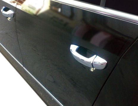 Накладки на ручки (4 шт, нерж) OmsaLine - Італійська нержавійка для Skoda Superb 2009-2015 рр | Зображення 1