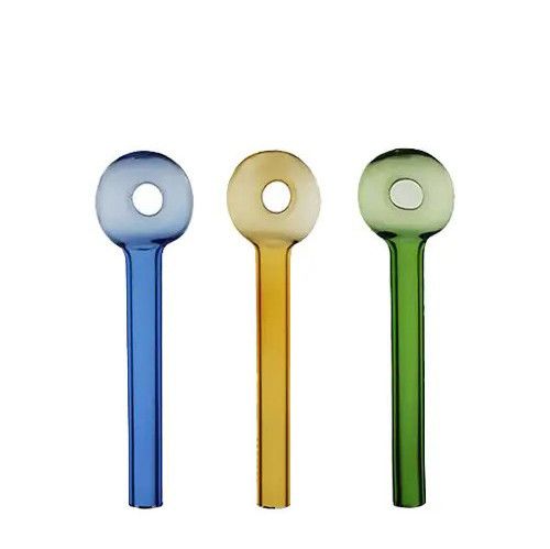 Термостійка Трубка Зі Скла 10см "Oil Pipe Blue" | Зображення 3