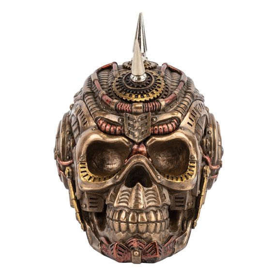 Шкатулка-статуэтка Steampunk Skull 14,5х13 см | Зображення 4