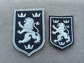 Шеврони дивізій війська Галіція 2 шт (комплект) 10+7,5см білий