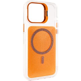 Чохол TPU+PC Jewel Sparkle with Magnetic Fit для Apple iPhone 15 (6.1") Orange Sparkle