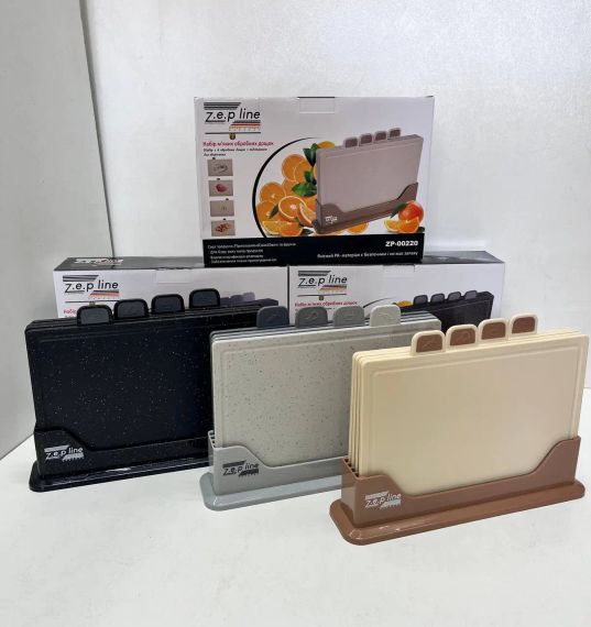 Кухонний набір дощок Zepline ZP-00220 5 предметів, з підставкою | Зображення 2