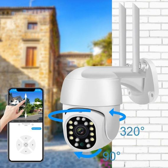 WiFi камера відеоспостереження з датчиком руху, 5Мп, HX A 1536C / Вулична IP камера спостереження / Поворотна відеокамера | Зображення 5