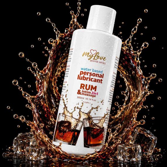 2в1 лубрикант та масажний гель - MyLove Aroma Series Intim&Massage Rum, 300 мл Sex Aura | Зображення 1