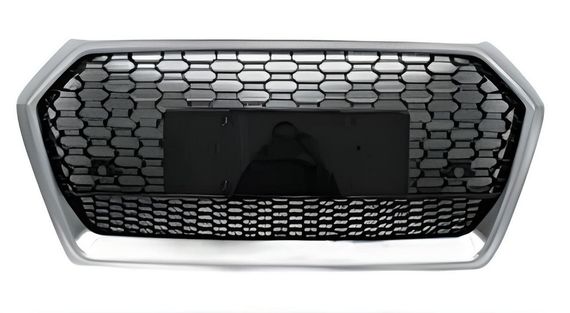 Передня решітка RSQ-Style без лого (2017-2020, чорна з хромом) для Ауди Q5 рр