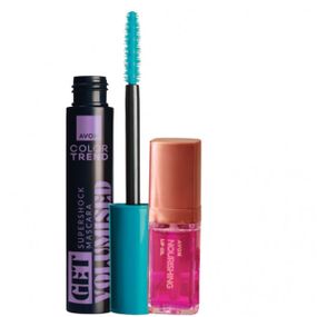 Косметический набор Avon | Масло для губ  Avon True «Питание и цвет» 7 мл Blossom + тушь для ресниц «Супер объема» 10 мл