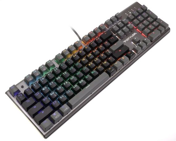 Клавіатура ігрова механічна A4-Tech FS100 (Stone Black), USB, чорна | Зображення 1