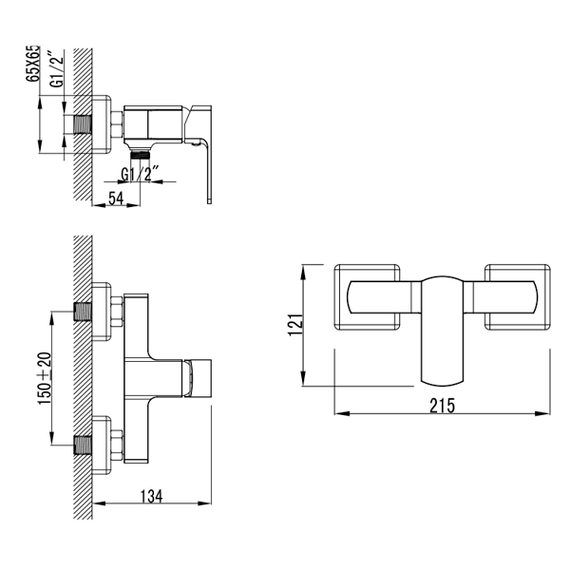 Змішувач для душа Corso COMO BF-1D129C | Зображення 1