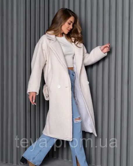 Пальто цвет молочный размеры S, M, L, XL FI_008967 | Зображення 1